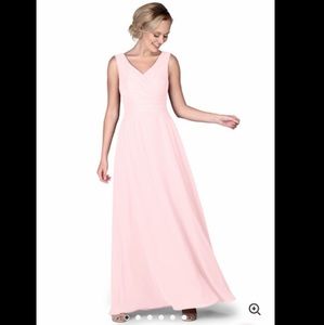 Blush pink gown and wrap